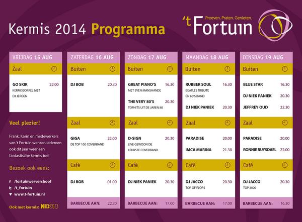 Kermis Wervershoof!
Ons programma...
