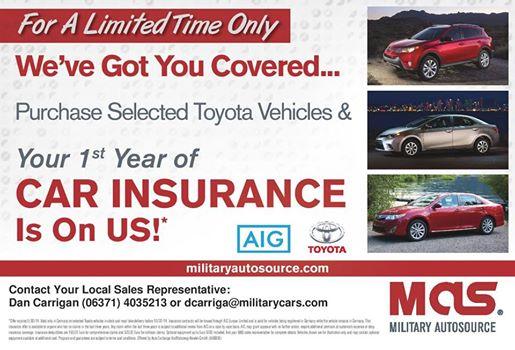 MASRhys1's tweet image. 1 Year #free #insurance when you purchase selected #Toyota Vehicles!! DM for  information #US #Military #Discount
