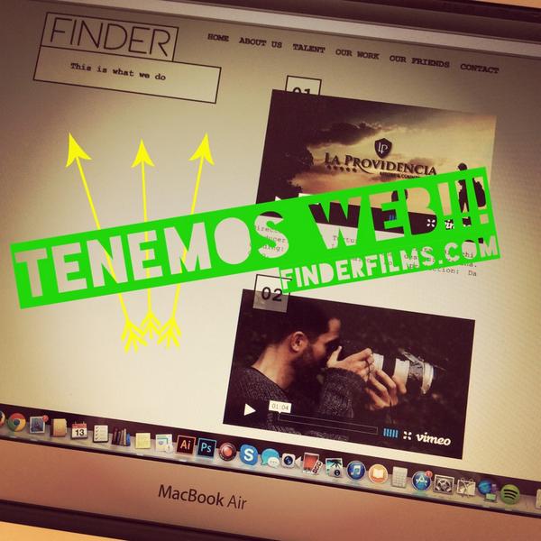 FinderFilms's tweet image. Estrenamos web!!! Nuestros trabajos, directores, fotógrafos y lo que se viene de #Finder en finderfilms.com