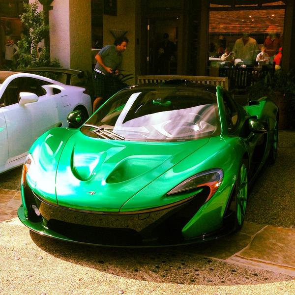 We're green with envy over this McLaren P1 parked in front of The Inn at Spanish Bay. #Monterey #CarWeek