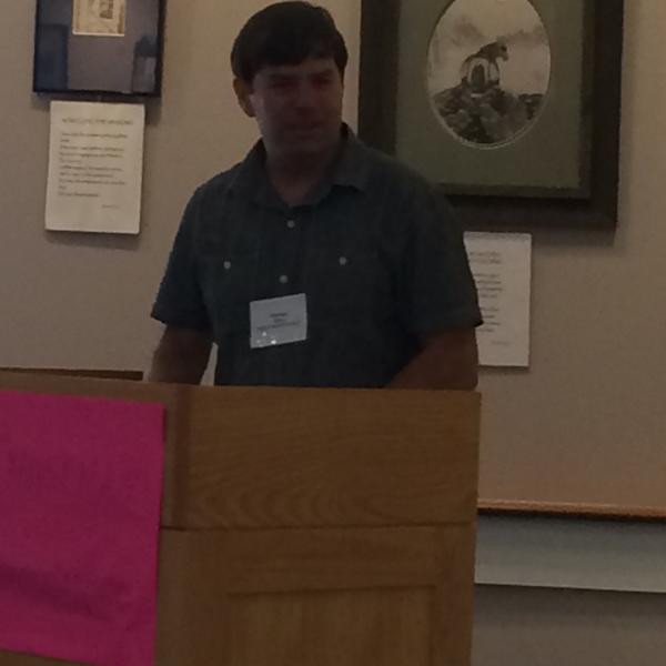 NHSLS603's tweet image. George Shea speaking about failure.  #NHSLMA14 #LibraryCamp