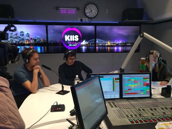 kyleandjackieo's tweet photo. Welcome Simon & Joe from #theinbetweenersmovie2 on air now! @kiis1065 http://t.co/zYINy4RYBL