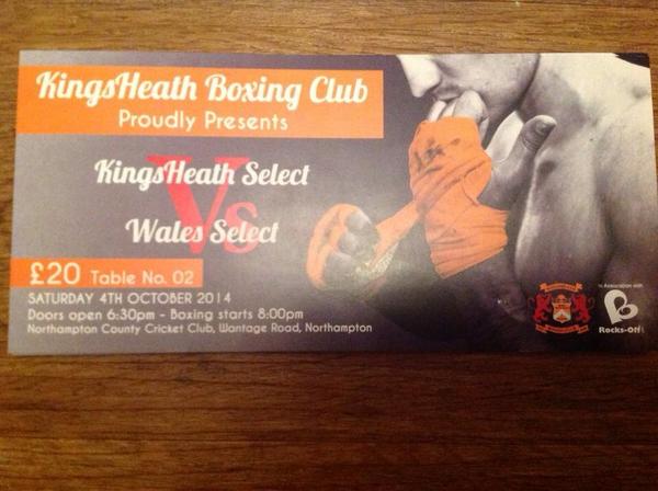 sam_khabc's tweet photo. Kings heath boxing show at the cricket ground October 4th, let me know ASAP if you'd want tickets http://t.co/QOZrbcgkJ1
