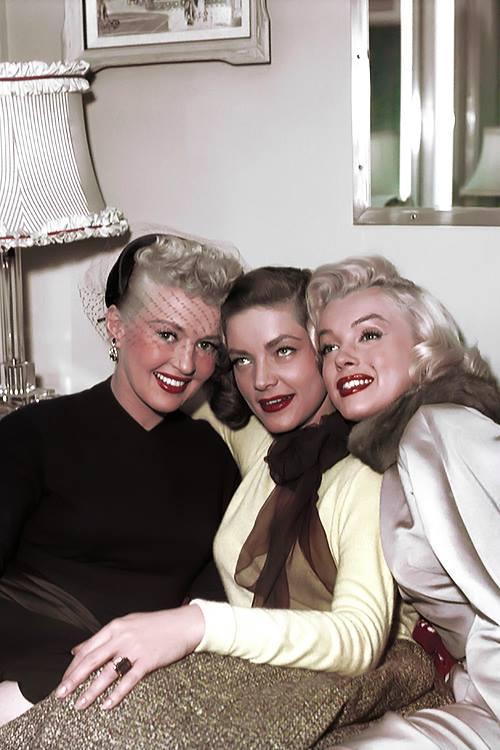 Check Out What Betty Grable and Lauren Bacall Looked Like  in 1953 