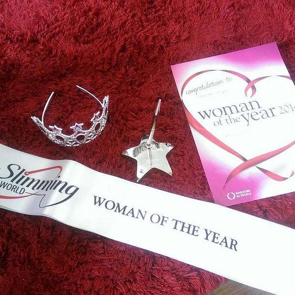 shazzacat2103's tweet photo. Woman of the year 2014 #lifechanger #proud thanks to @SlimmingWorld http://t.co/pdCdd00y3L