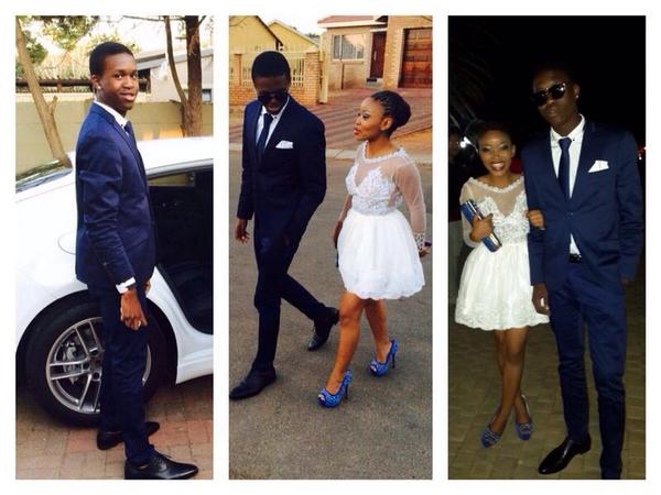 As young Ramakuela steps out to Matric Dance...#ProudParentsMoment