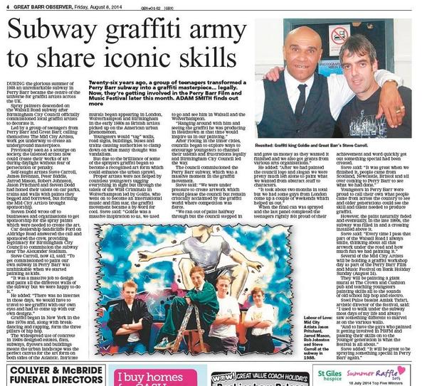 PBFM2014's tweet photo. The @PBFM2014 feature in @GreatBarrObs - looked great - and any article with Goldie in are always great, what a man http://t.co/soppooPoPJ