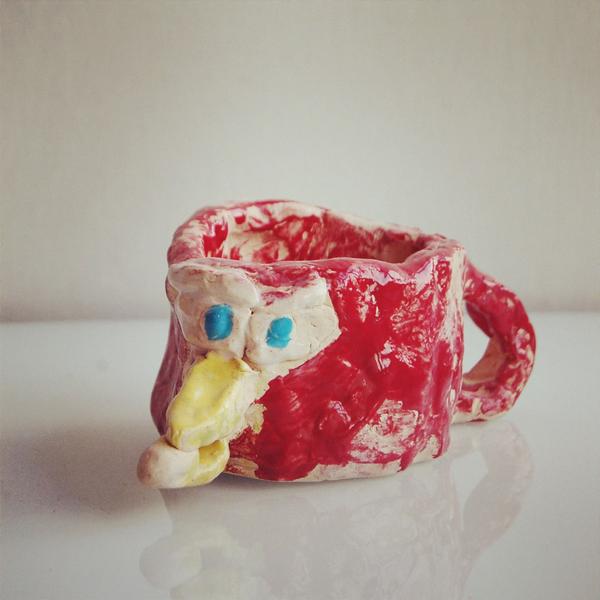 6 year old interpretation. #angrybirds #childart #ceramics