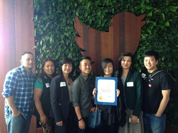 aucocenter's tweet image. Au Co being recognized by AsianWeek Foundation for their contribution in the Asian American community.