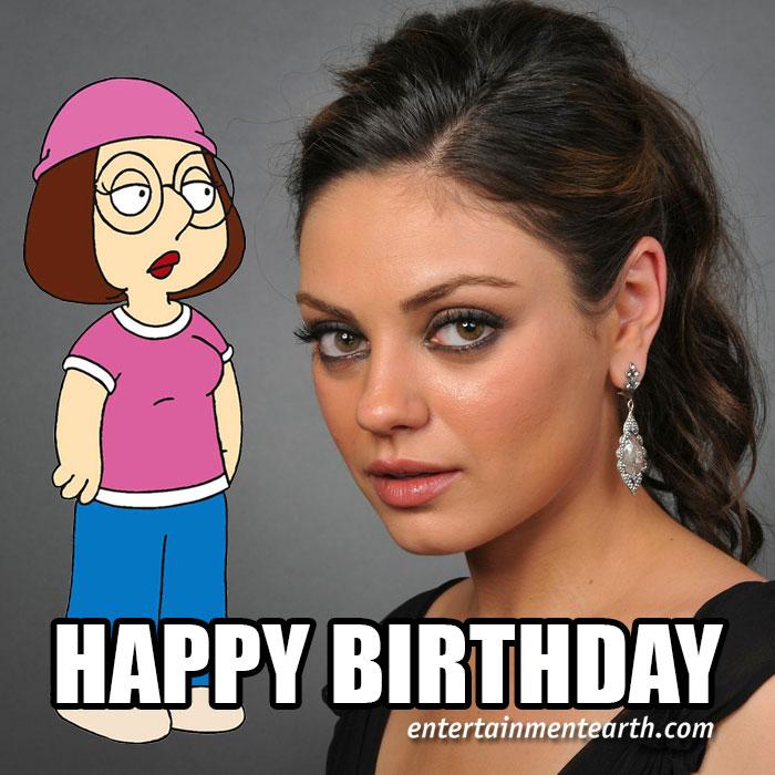 Happy 31st Birthday to Mila Kunis of Family Guy! Shop Collectibles:  