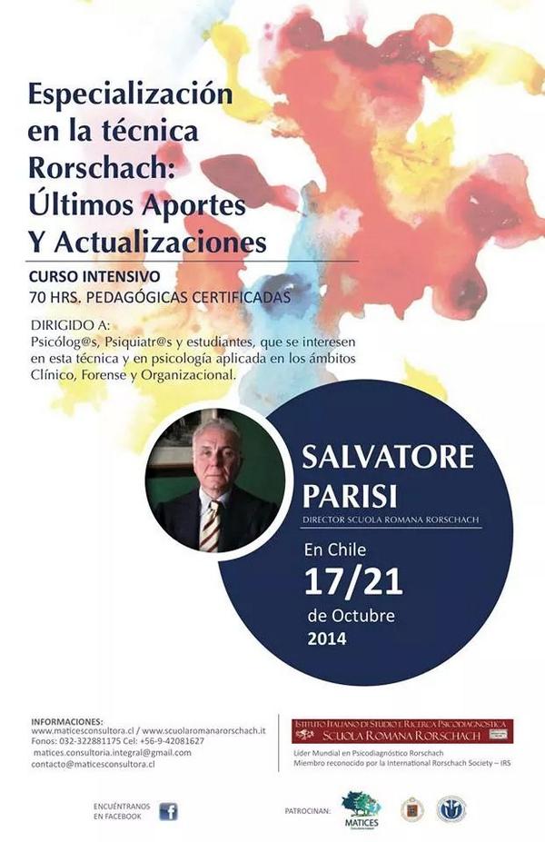 MaticesL's tweet image. No te pierdas este curso inedito en la tecnica del Rorschach. Mas informacion a contacto@maticesconsultora.cl