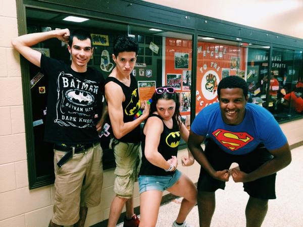 Twillyp's tweet photo. If anything goes down, the #Twillyp orientation justice league has it under control 💪 http://t.co/SkRwdDOW0G