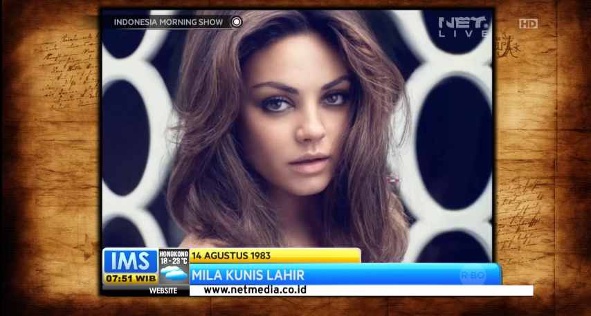 Happy birthday Mila Kunis! Todays History 