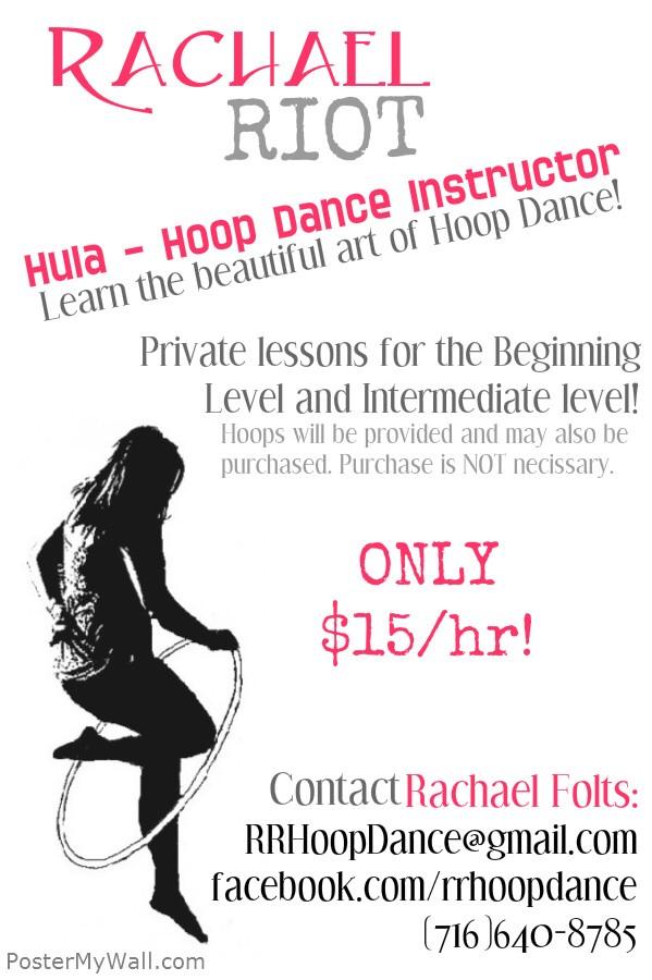 rachplaysxo's tweet image. ohhh shit, first official flyer! and yeah, the picture is me! 😝 #computersavvy #hulahooplessons #rachaelriot