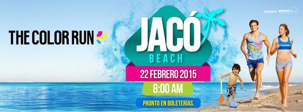 TheColorRunCR's tweet image. "De solo inmaginarlo me lleno de emocion"... The Color Run Jaco Beach 2015.