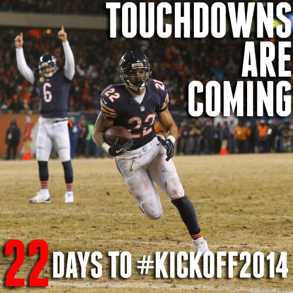 NFL's tweet image. 22 Days... #Kickoff2014