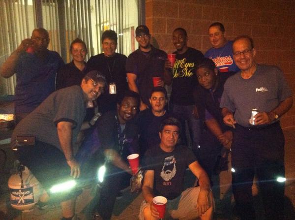 DaJesus11's tweet photo. Didnt think I would but im sure as hell gunna miss my FedEx Family!! You guys are everything n more! http://t.co/C9eth3qZhS