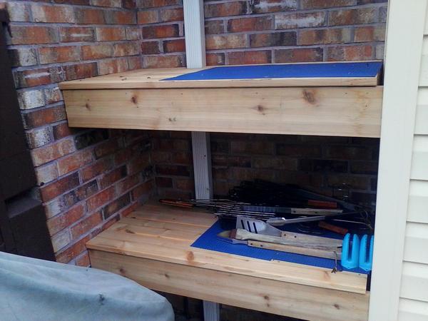 These shelves were fabricated By: Michael Jones
