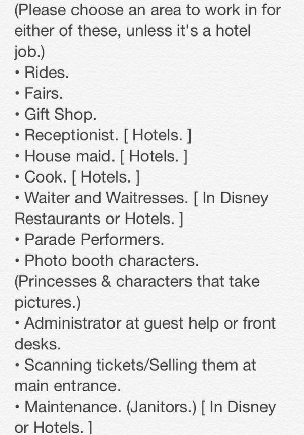 JOBS TO CHOOSE FROM: