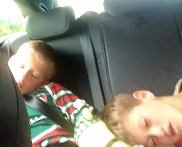 Daicrooke's tweet photo. @LeicesterTigers camp at Stamford School got the better of them! #tigersfamily http://t.co/ahpixYxZtD