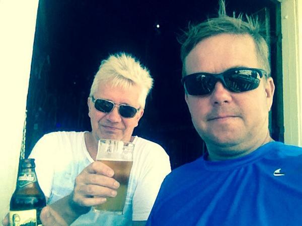 Selfie maalivahtilegenda Pekka " Pulu " Hiedan kanssa 👍👍👍#temniksen jälkeen ansaittuun janoon at Vanha Satama