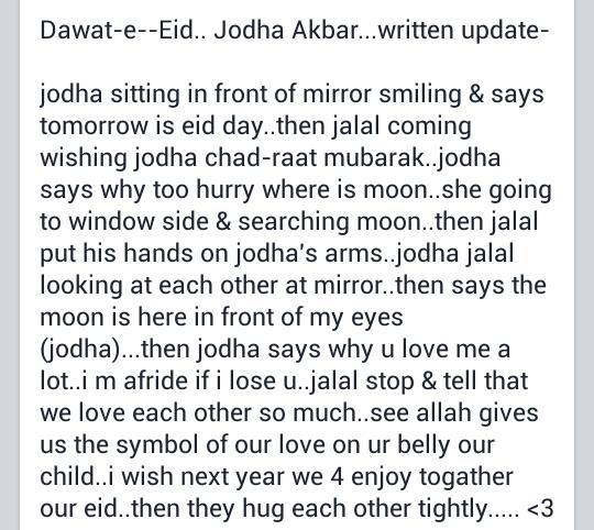 written update jodha akbar