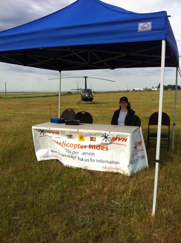 MVHeli's tweet photo. Celebrating Delia's 100th Birthday!!  Come out for a ride! #centennial #birthday http://t.co/9ghTNBqGPO