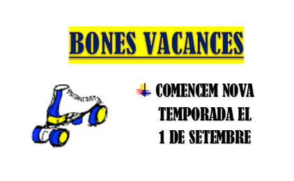 PASANTJUST's tweet photo. BON ESTIU A TOTHOM-FELIZ VACAIONES A TODOS. 
HASTA EL 1 DE SETIEMBRE #patinatge http://t.co/nxVA1IuSb6