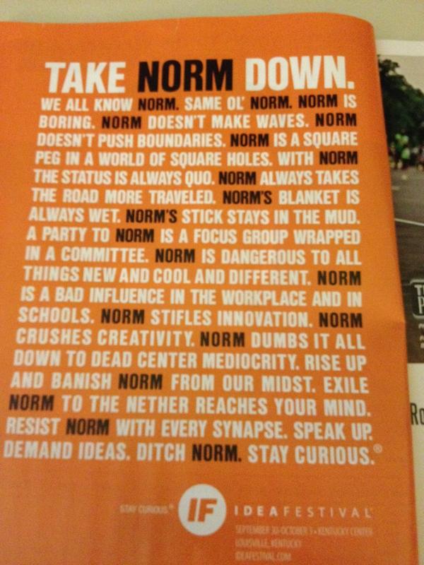 Ms_Travey's tweet photo. Take Norm Down!! Saw this in my Lville magazine and was inspired. #flycloser http://t.co/kISvdBT52C