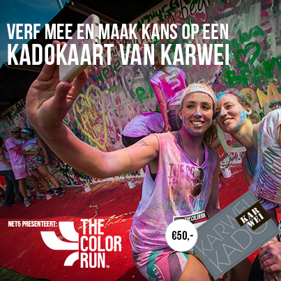 TheColorRunNL's tweet image. Zet jezelf met jouw kunstwerk op de KARWEI verfwand op de foto en maak kans op een KadoKaart t.w.v. €50, zie FB!