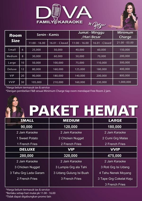 untuk #divalovers, kita cantumin gambar untuk Harga Room &amp; Paket Hemat nih.. :)