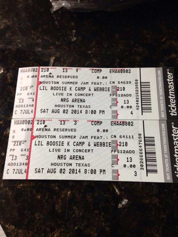 ArchieB_HMF's tweet photo. Boosie tickets for tonight for a 100 http://t.co/PmxSEwPAki
