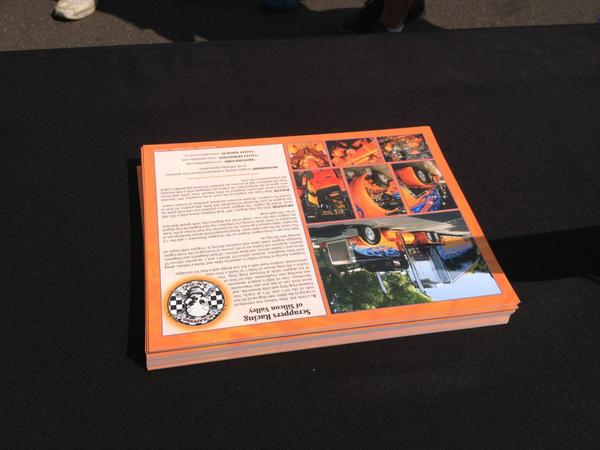 Handing out hero cards.