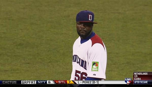 BSBSCOUT's tweet image. RT if you think Fernando Rodney looks like a complete disgrace to baseball for wearing his hat like this...
