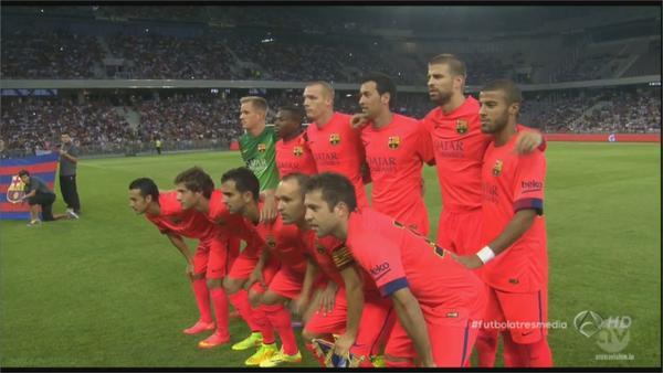 TeamterStegen's tweet photo. Barcelona starting line-up http://t.co/lZSTNSOtfF