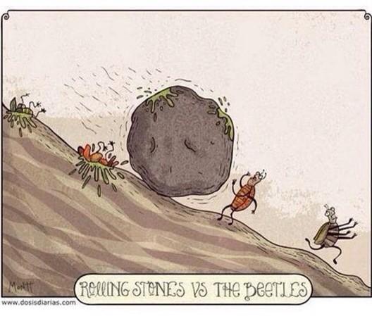 Si sos fana de los Stones, los Beatles un poco te gustan. Igual te dejo esto por si un día las cosas se ponen duras.