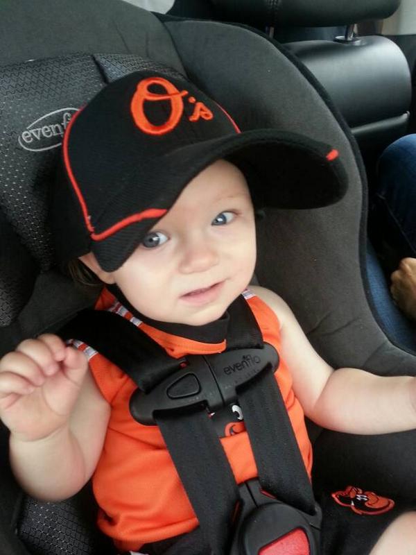 WaldronCody's tweet photo. Camden on the way to his first O's game #Birdland http://t.co/MsfS36PSRZ