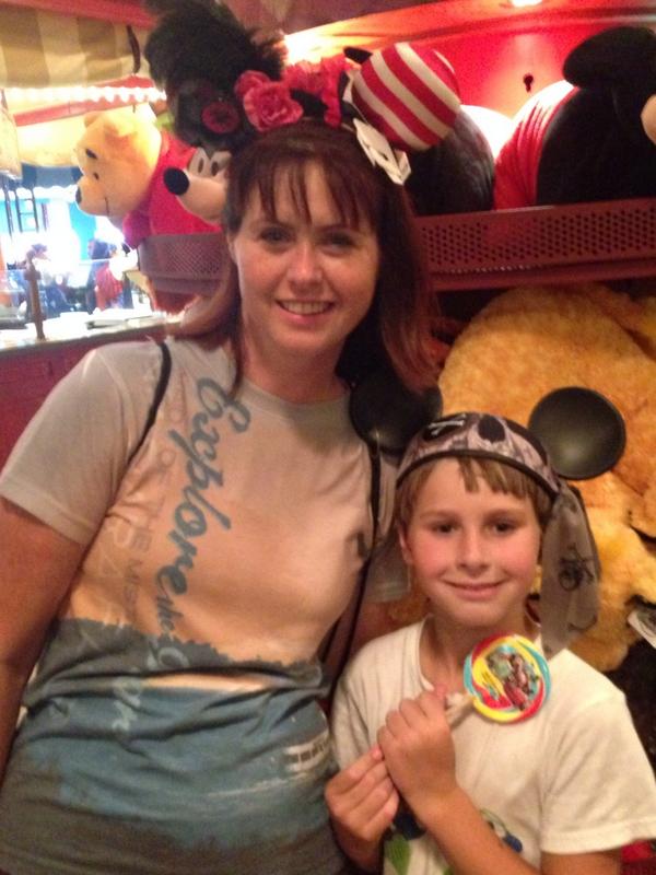 cbbrickell's tweet image. Valerie and Dennis with they're Mickey ears on!