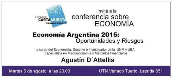 adattellis's tweet photo. El martes a la noche voy a dar una charla en venado tuerto s/ la economía argentina y perspectivas. Todos invitados! http://t.co/30eJ8L3Gmi
