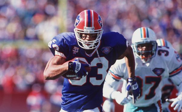 SportsCenter's tweet image. Andre Reed enters the Hall of Fame as all-time Bills leader in receptions, Rec yds, TD rec and 100-Yd Rec games.