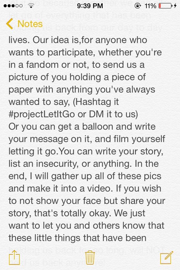 SpreadSupport's tweet image. "@pLetItGo: Project let it go http://t.co/zzjCFi826j" An incredible idea, please consider taking part.