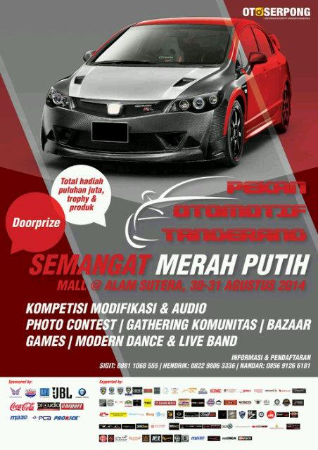 Pendaftaran kontes modifikasi dan kontes audio paling lambat tanggal 23 Agustus 2014.