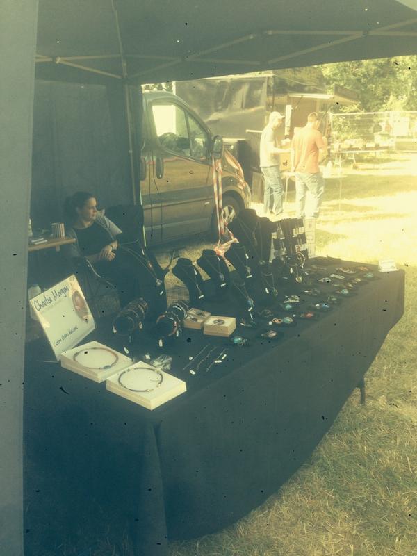 All set up for the day at <a href="/BikesOnTheFarm/">Bikes on the Farm</a>. been a great festival so far. #botf #festival #jewellery #music