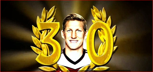 Bayern Munich team-mates wish Bastian Schweinsteiger a happy birthday as German midfielder turns 30 