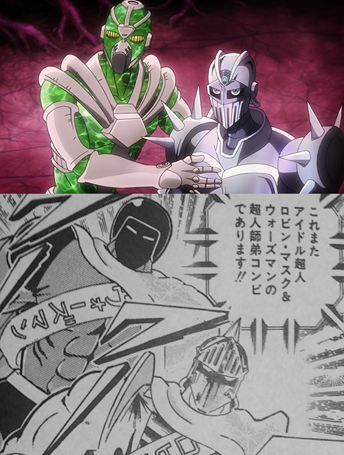 ハイエロさんと銀チャリさんが並ぶと丸いフォルムの無機質な表情、
目だしの鎧という要素がこの2人を彷彿とさせる…。 