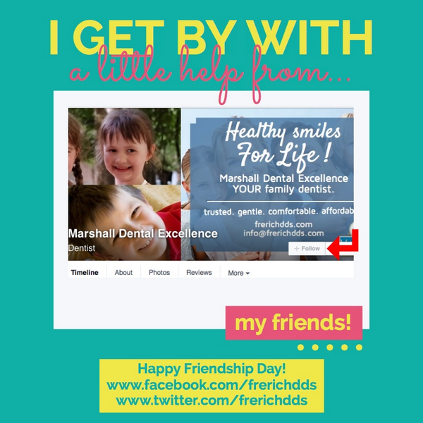 frerichdds's tweet photo. We consider our patients to be our friends and family- and we treat them like it! Happy Friendship Day! http://t.co/wyURw67JhI