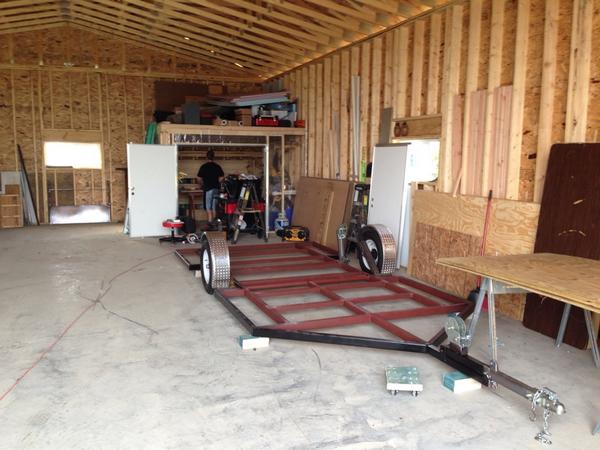 First ice house being built in the new shop. <a href="/SportsmanShanty/">Sportsman Shanty</a> Outdoors, LLC.!!!!
