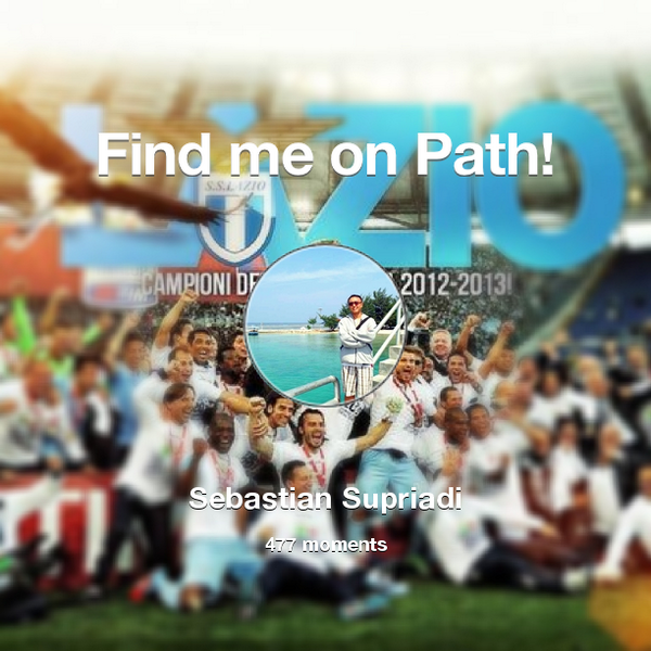 sebuzztian's tweet photo. I've shared 477 memories with my friends on #Path - see them now at http://t.co/ELtgrSJuaE! #thepersonalnetwork http://t.co/awKqC03L2H