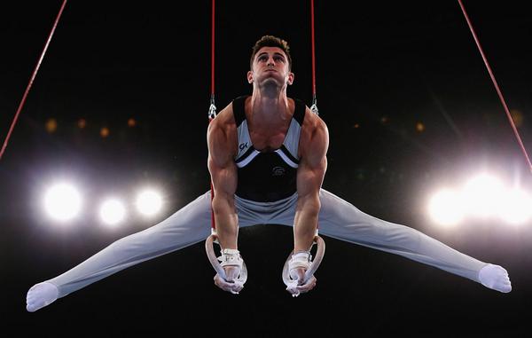 Glasgow_2026's tweet photo. 5 minutes to go! New Zealandβs Kristofer Done on the rings in the Men's All-Around Final @TheSSEHydro #2014gymnastics http://t.co/epR9vxcumq