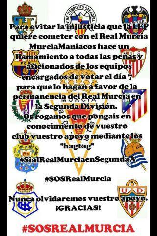 Losotros18's tweet photo. Todo nuestro apoyo al Real Murcia en estos momentos difíciles #SíalRealMurciaenSegundaA #SOSRealMurcia http://t.co/InHMqthzBi